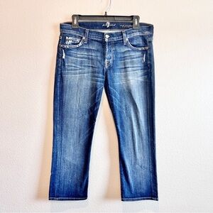 7 For All Mankind Josefina Crop Skinny Boyfriend Jeans Women’s 27 Distressed